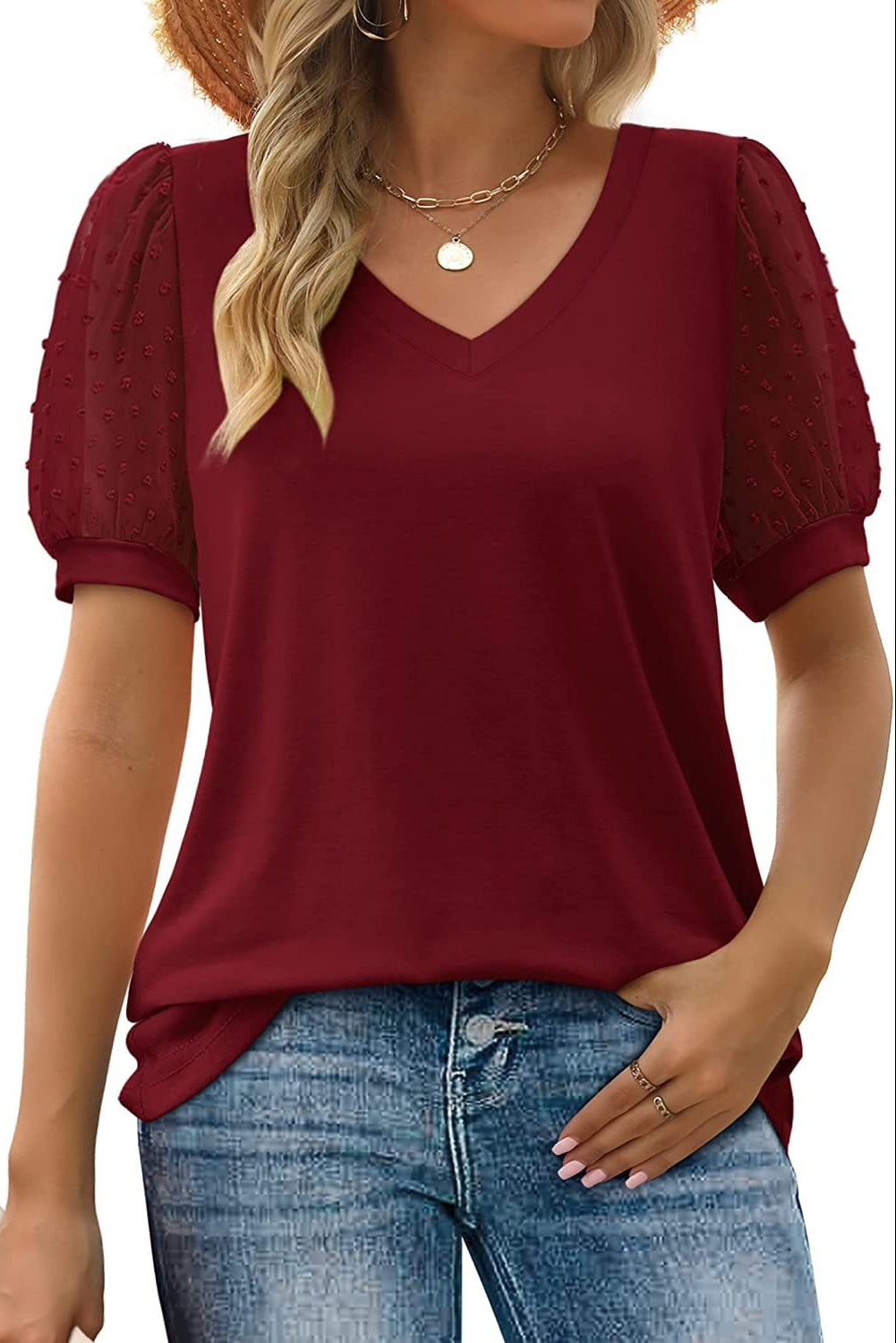 Bluse mit V-Ausschnitt - Ansicht 8