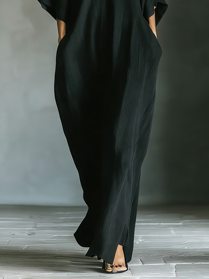 Maxikleid aus Baumwolle mit Taschen - Ansicht 4