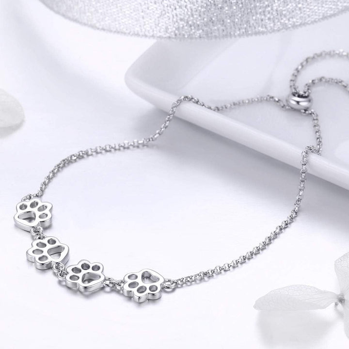 Pfotenabdruck Armband in Sterlingsilber