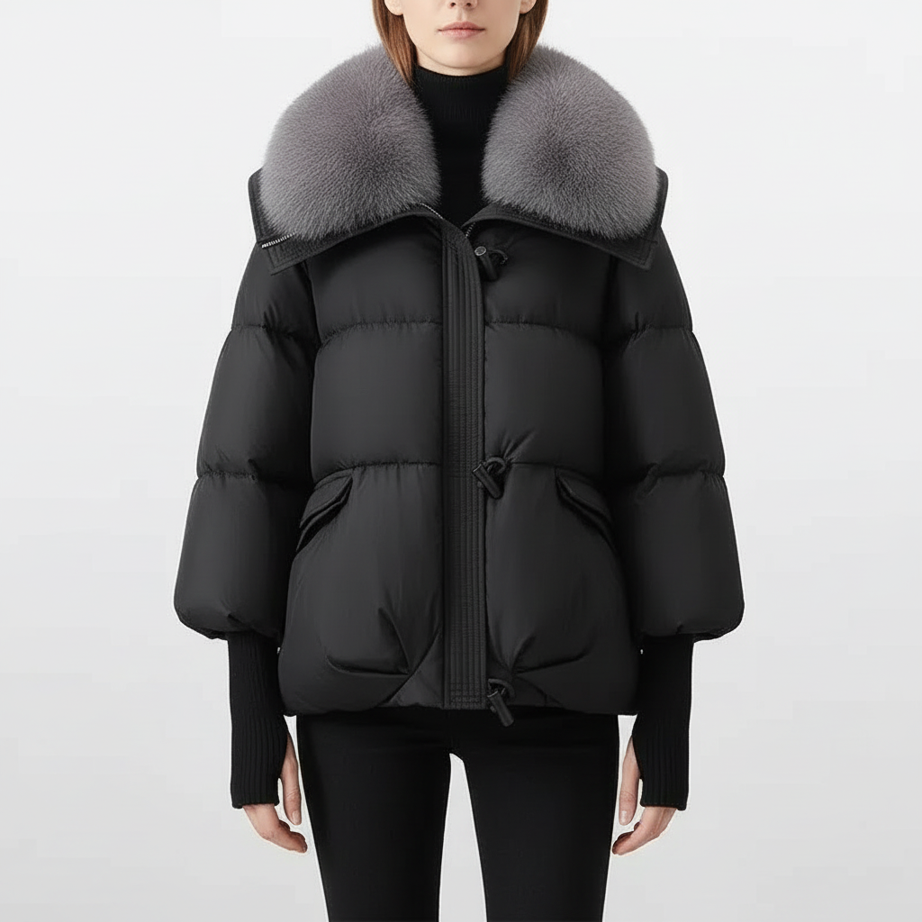 Jacke in Schwarz und Weiss