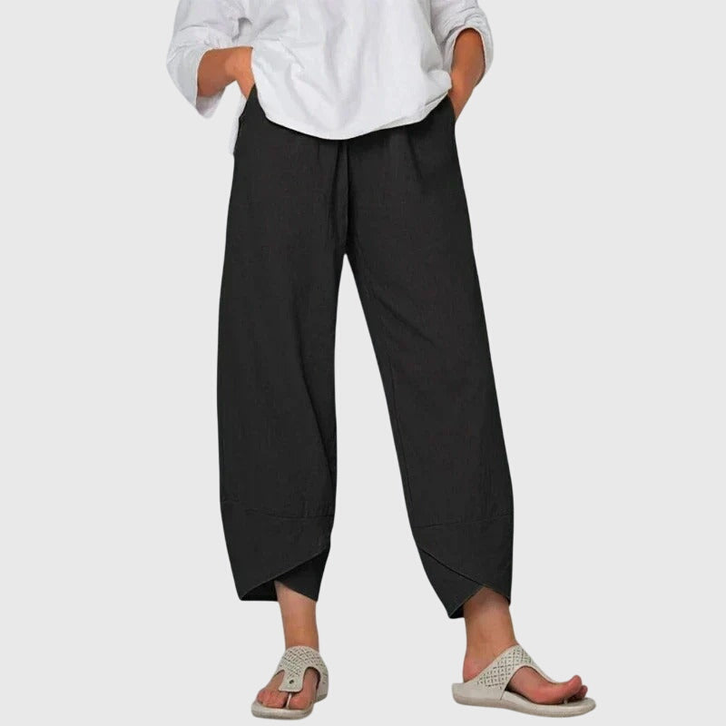 Stoffhose in Khaki und Schwarz - Ansicht 6