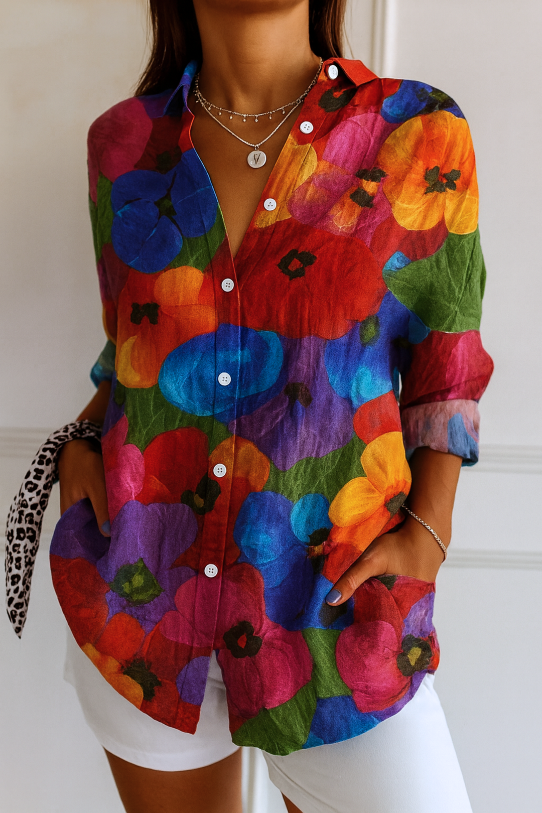 Bluse mit Taschen in Pink (Almost Sold Out - Ansicht 6