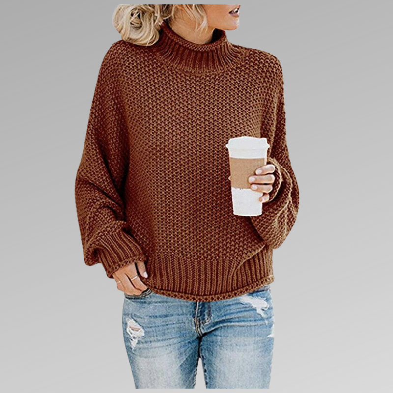 Strickpullover in Orange und Grün - Ansicht 4