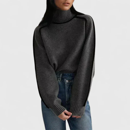 Strickpullover in Braun und Grau - Ansicht 2