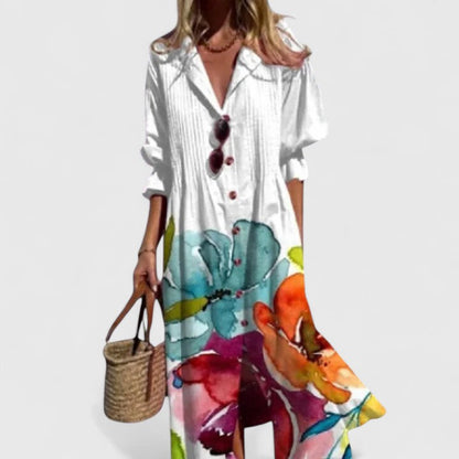 Kleid in Weiss und Gelb - Ansicht 2