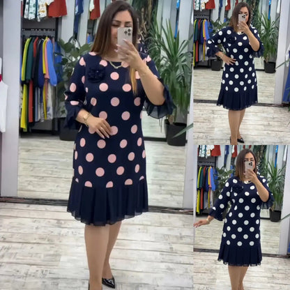 Kleid mit Falten in Midilänge - Ansicht 2