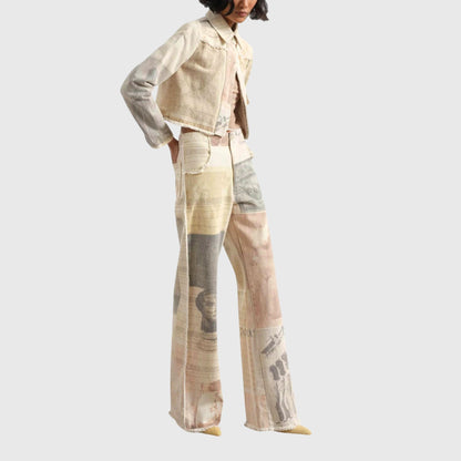 Jeans aus Denim in Beige - Ansicht 7
