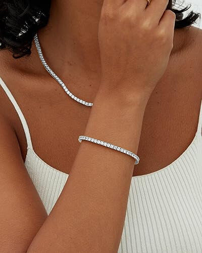 Tennis-Armband | Weißgold
