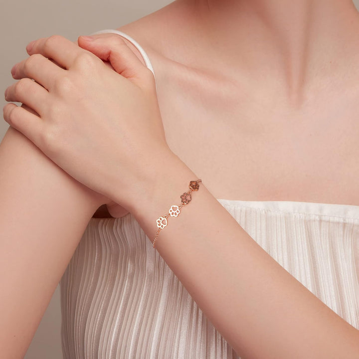 Pfotenabdruck Armband in Sterlingsilber