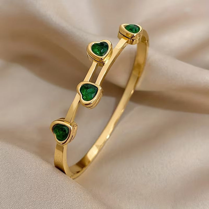 Verde Hearts Armband | Gold
