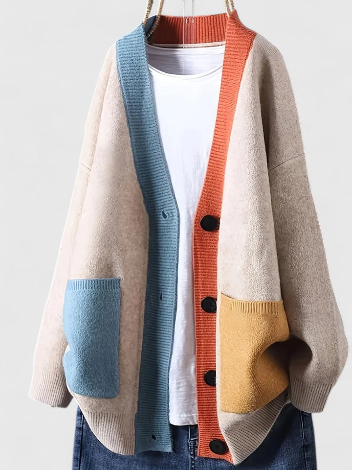 Strickjacke mit Knopfleiste und Taschen - Ansicht 4