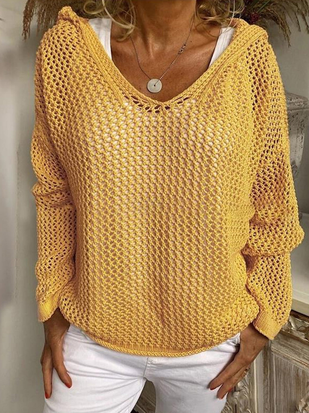 Strickpullover in Khaki - Ansicht 4