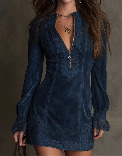Minikleid mit Spitzendetails