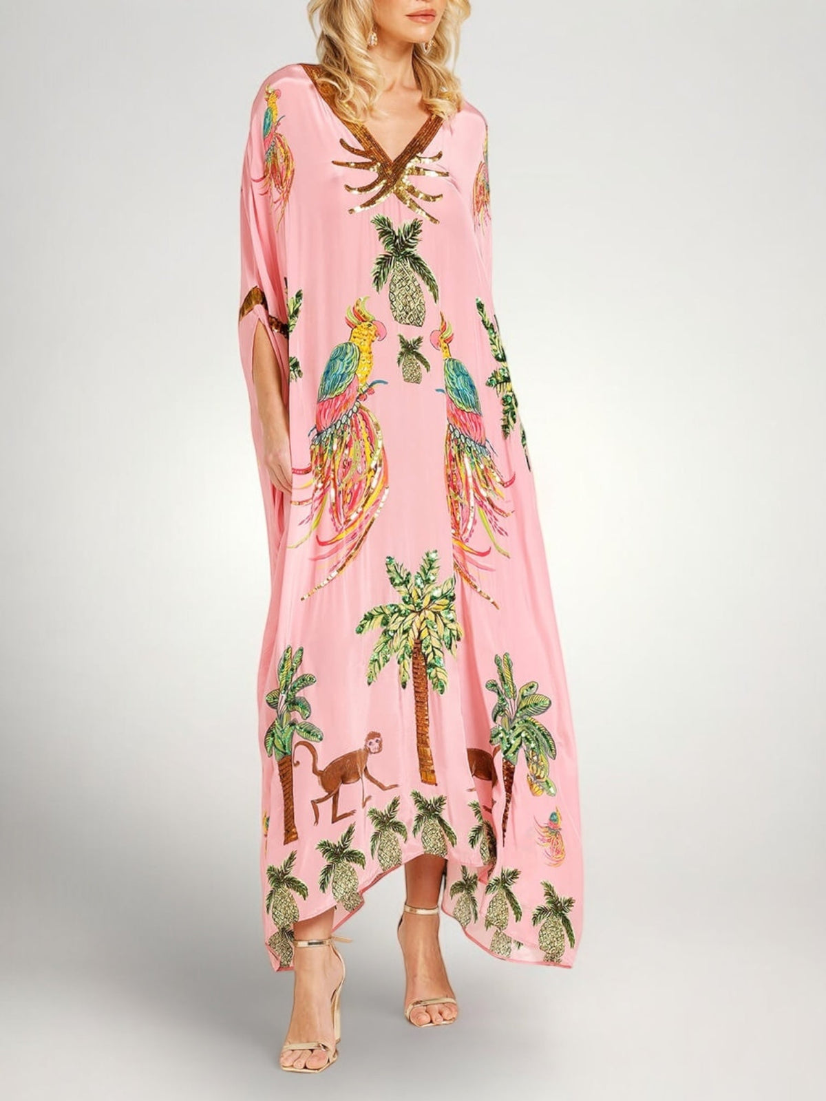 Kleid aus Polyester mit Paillettten - Ansicht 4