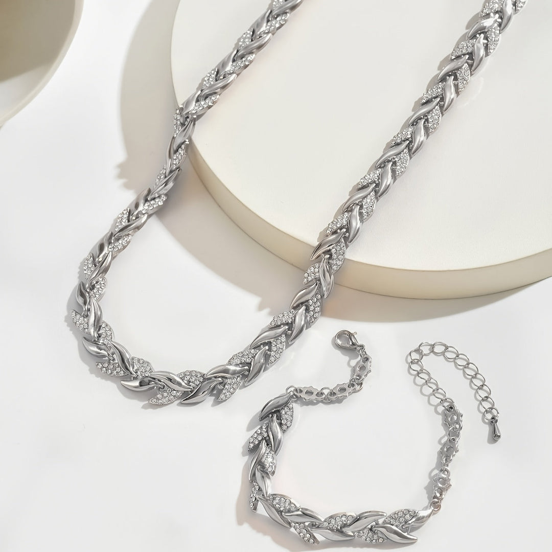 Kristallen Fischgrät Schmuckset