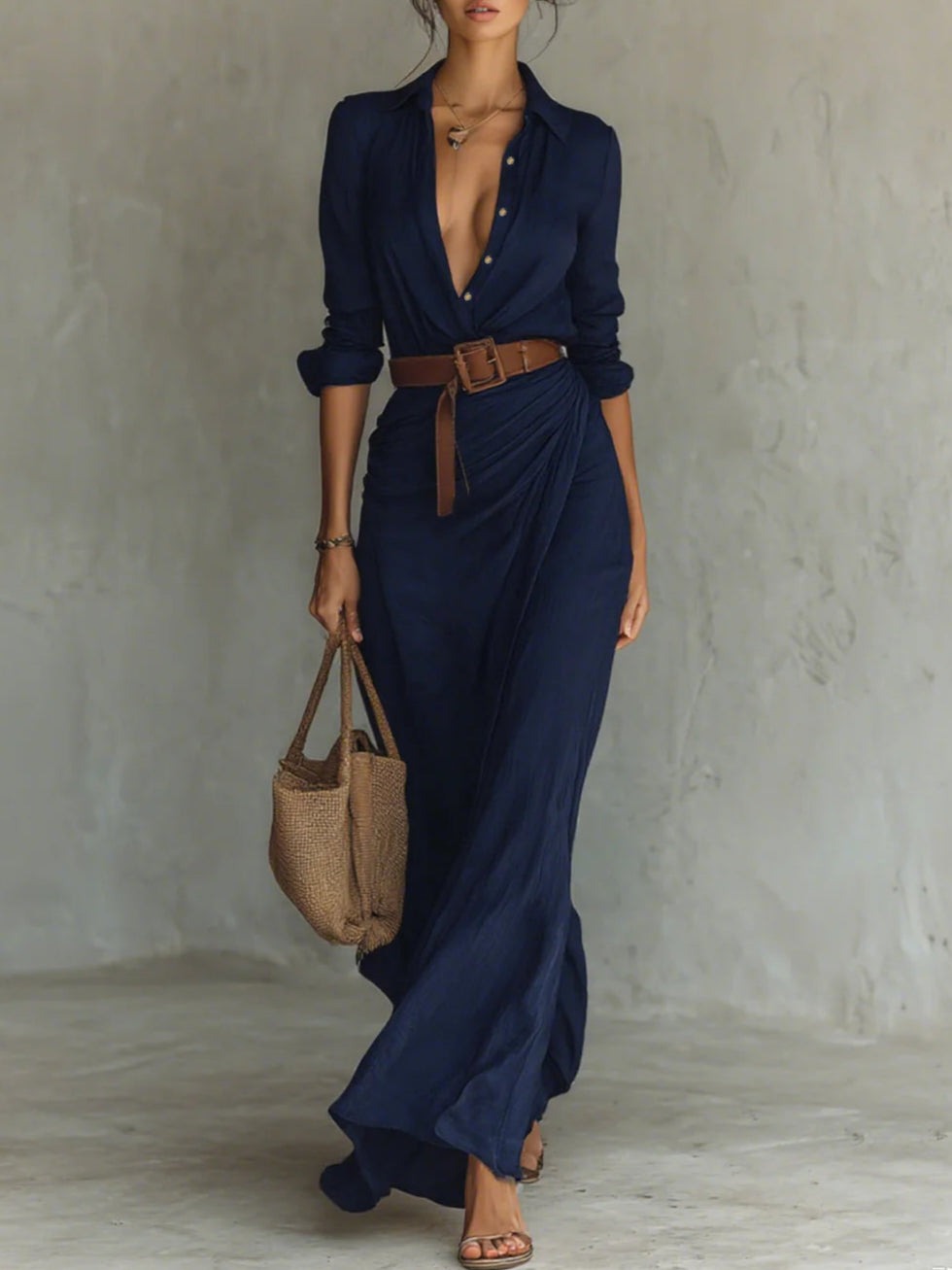 Kleid mit Langarm in langer Form - Ansicht 5