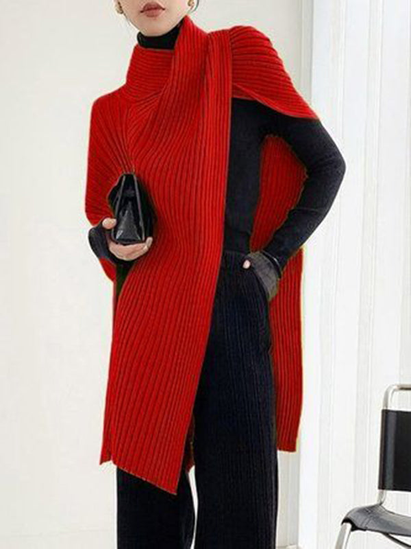 Strickpullover mit asymmetrischem Schnitt - Ansicht 2