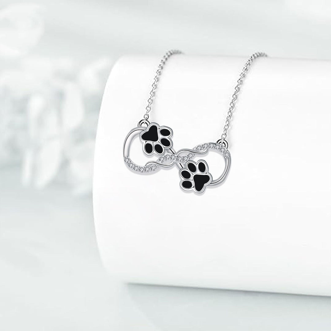 Unendlich Symbol Anhänger Halskette mit Zirkonia