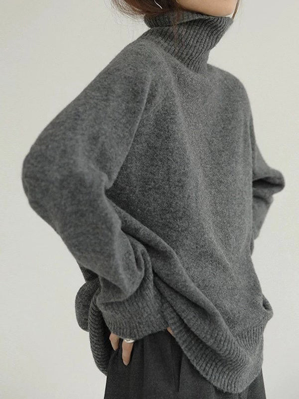 Rollkragenpullover mit Rollkragen in Grau und Khaki - Ansicht 6