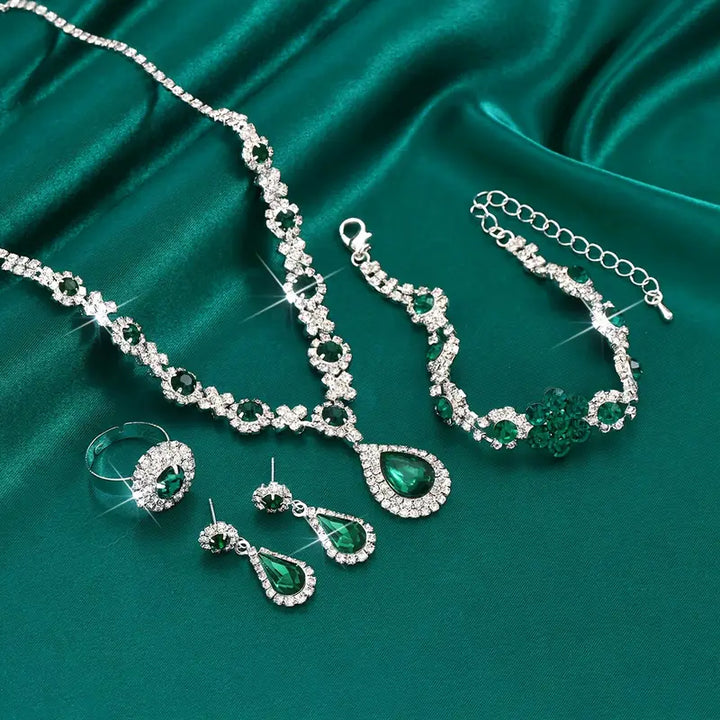 Adriana Lysandre Schmuckset | Weißgold