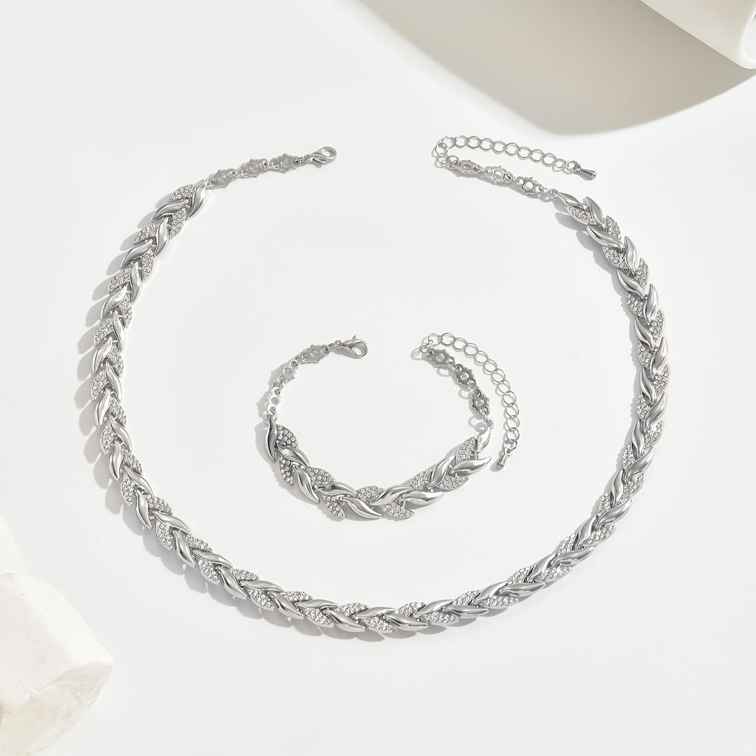 Kristallen Fischgrät Schmuckset
