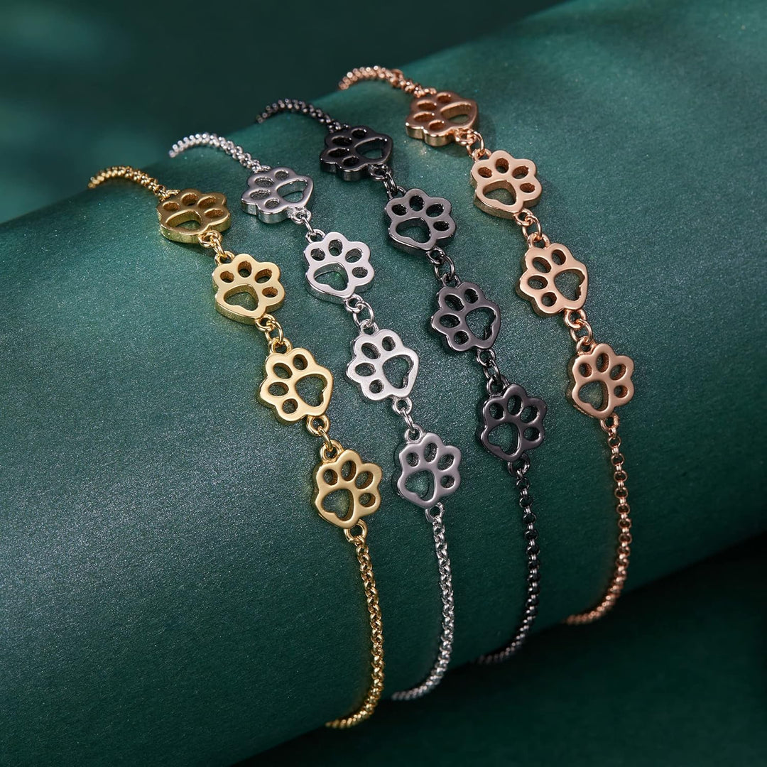 Pfotenabdruck Armband in Sterlingsilber