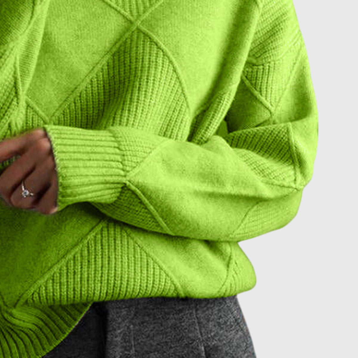 Rollkragenpullover mit Rollkragen in Rose - Ansicht 8