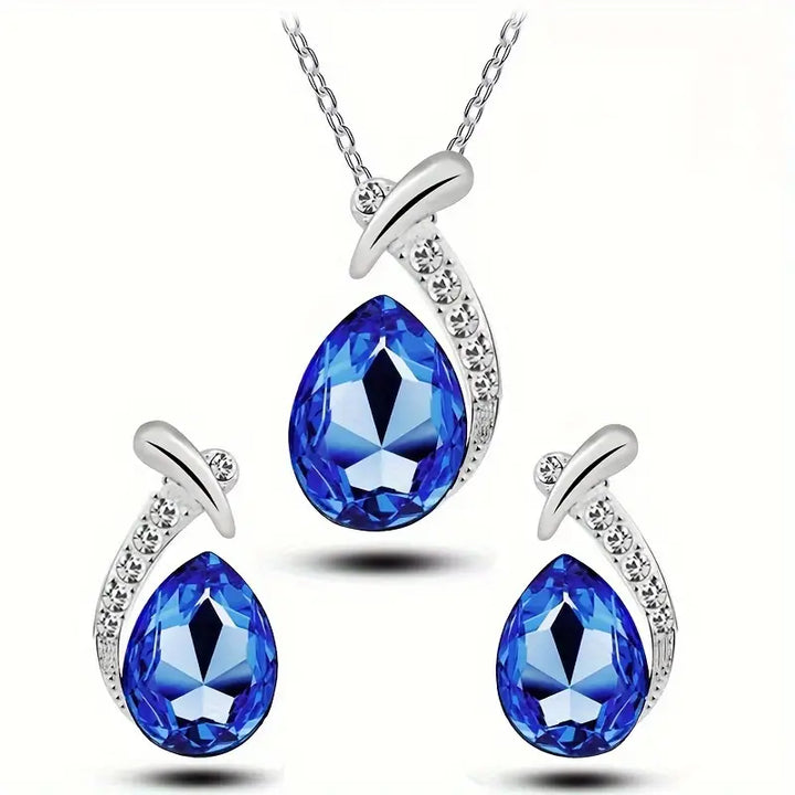 Klassisches Meerjungfrauen Elegance Schmuckset | Weißgold
