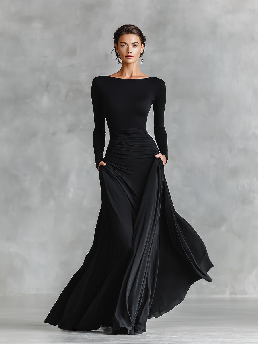 Maxikleid in Schwarz - Ansicht 4