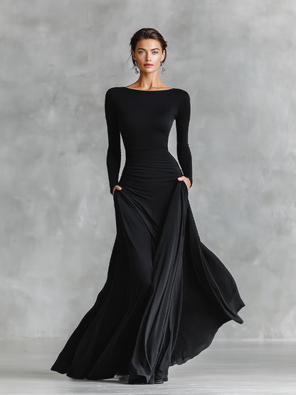 Maxikleid in Schwarz - Ansicht 4