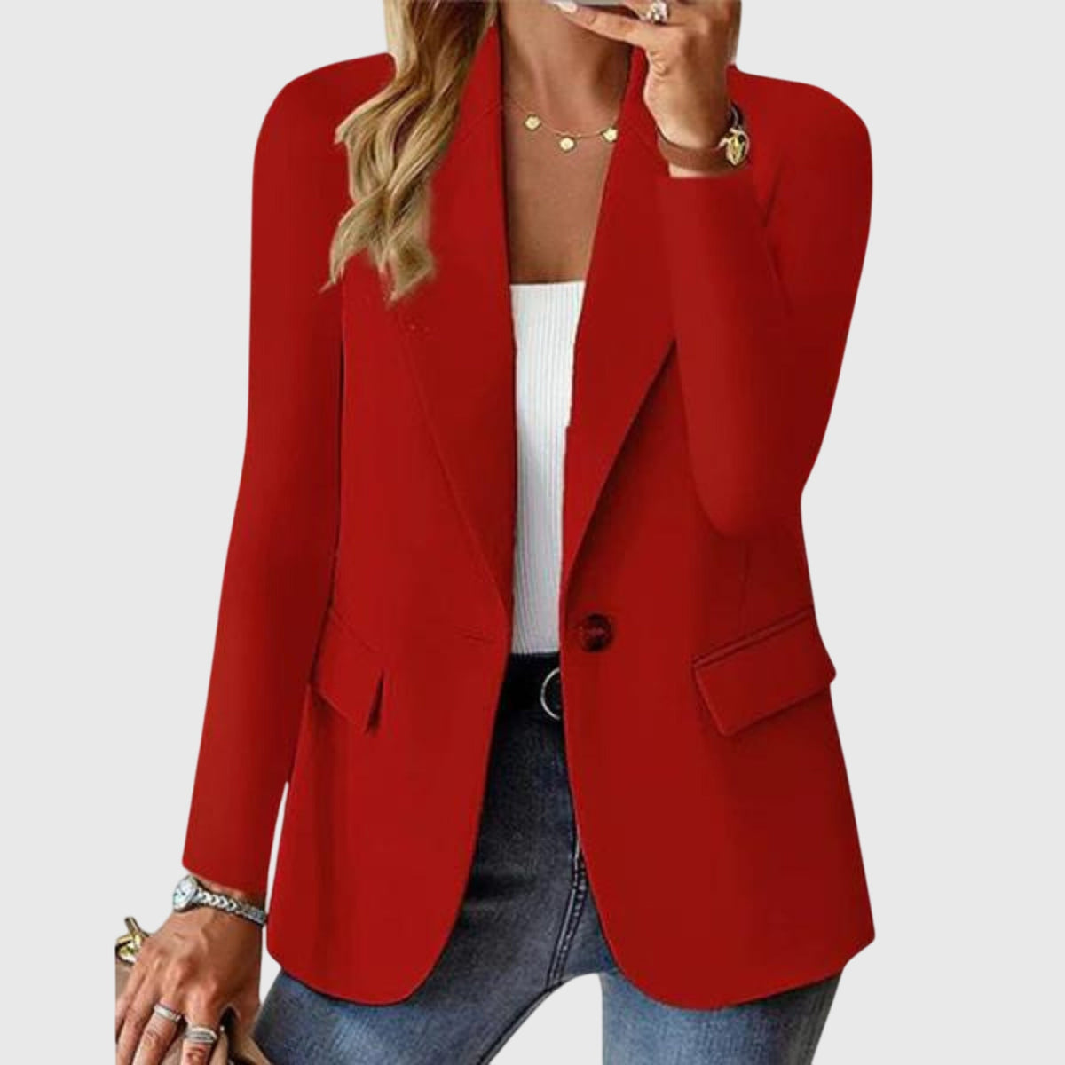 Blazer in Rot und Weiss