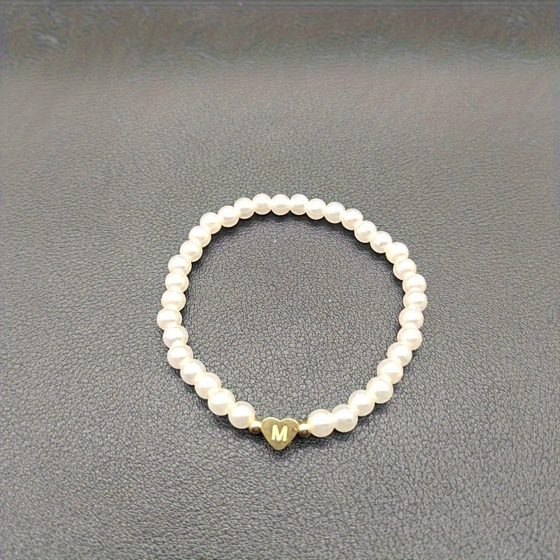 Schickes Armband mit Herzinitial (A–Z)