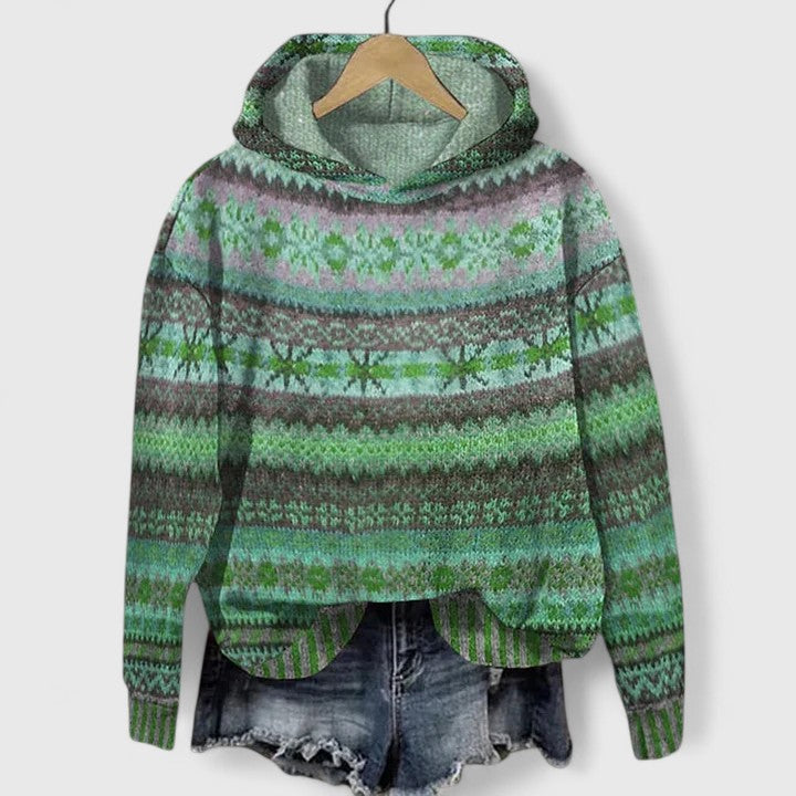Sweatshirt in Braun und Blau - Ansicht 2
