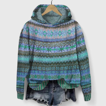 Sweatshirt in Braun und Blau - Ansicht 3