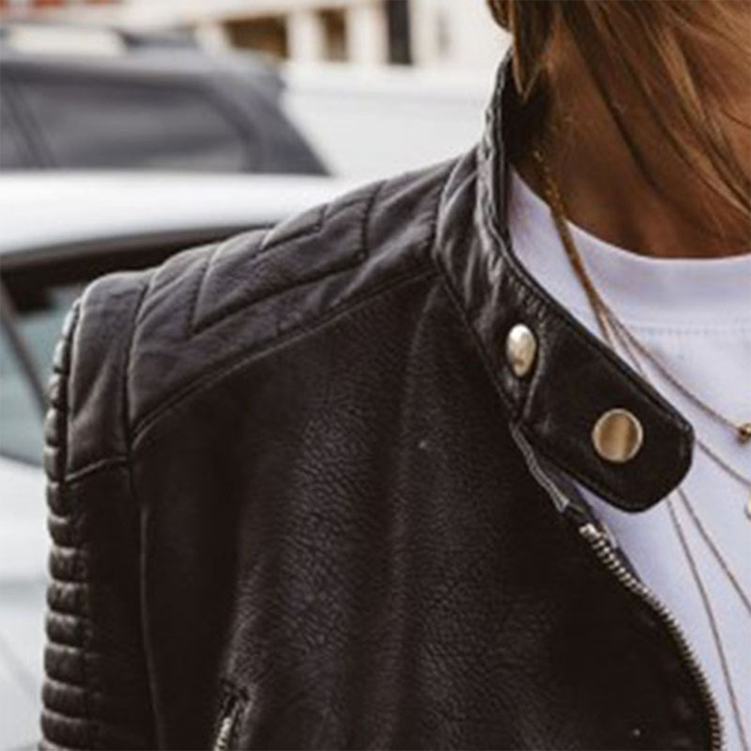 Jacke aus Lederoptik in langer Form - Ansicht 2