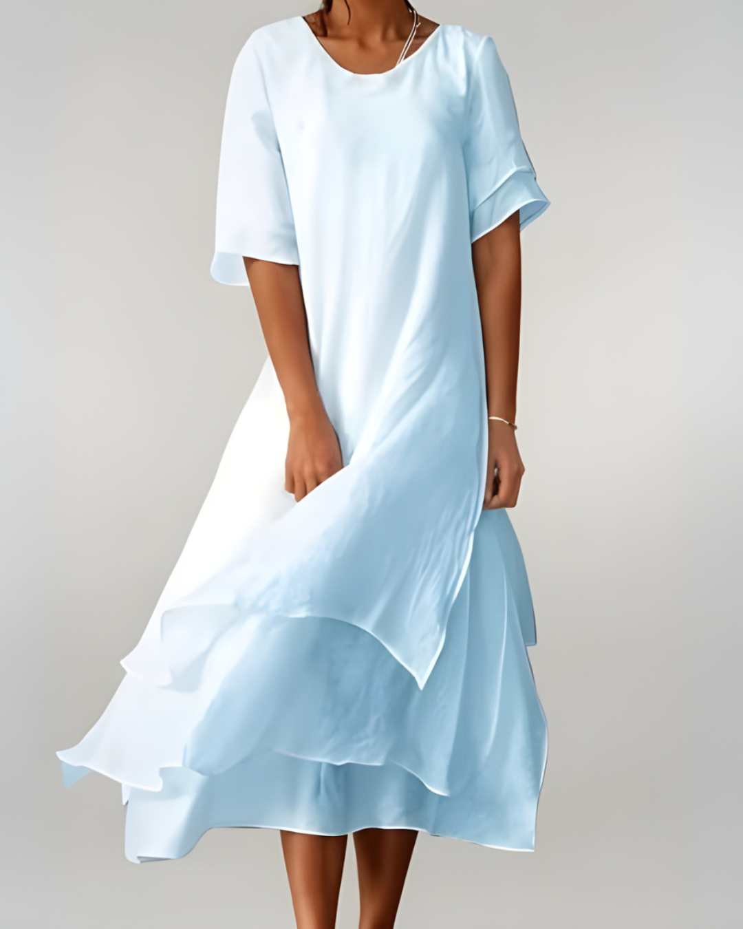 Maxikleid in Rosa und Blau und Gelb - Ansicht 10