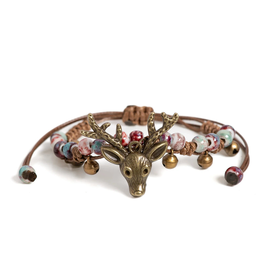 Handgefertigtes Keramik Rehkitz Charm Armband