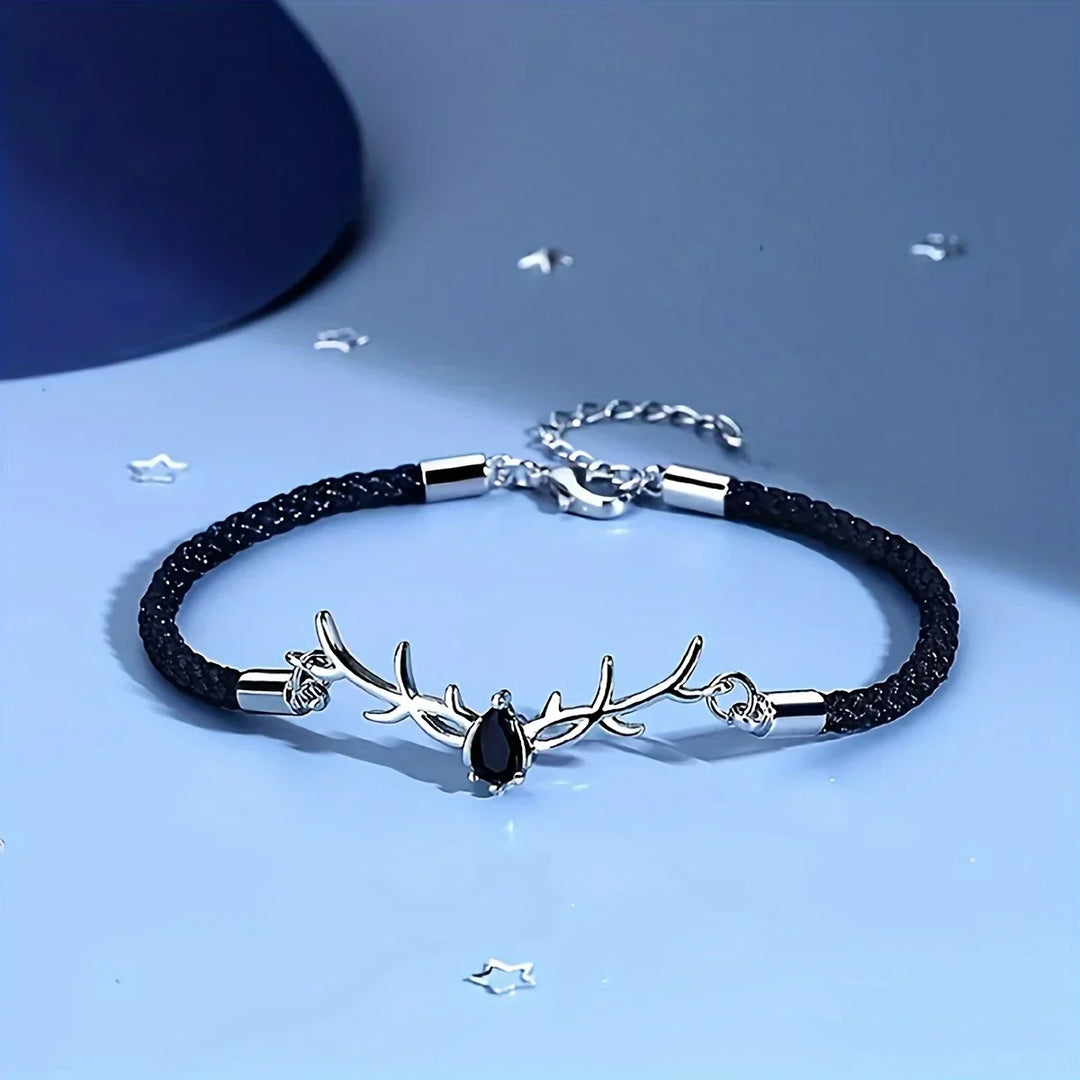 Geweih Herz Armband mit Zirkonia
