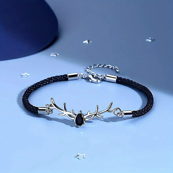 Geweih Herz Armband mit Zirkonia