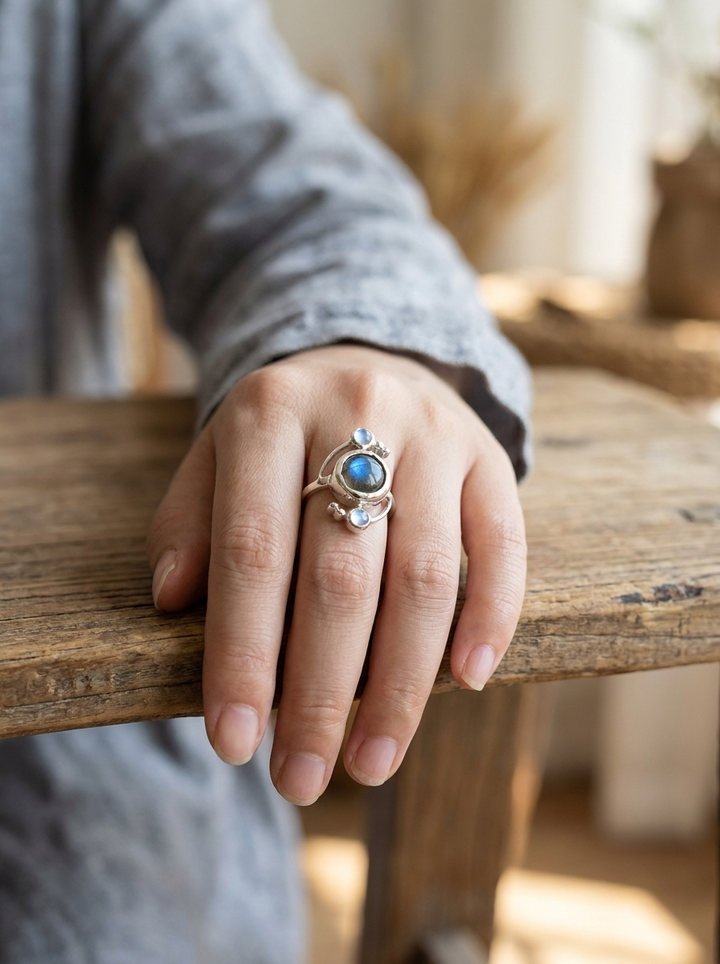 Blauer Ozean Ring™ – Strahlend & Elegant