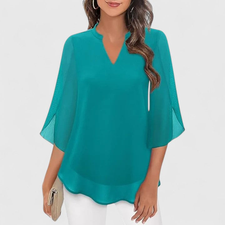 Bluse in Schwarz und Bordeaux - Ansicht 8