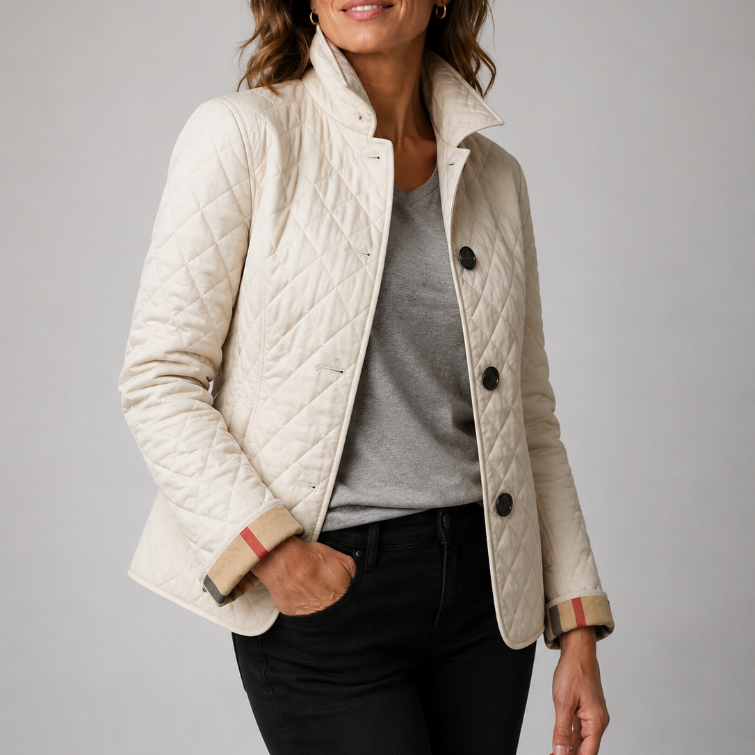 Steppjacke mit Steppung in Khaki - Ansicht 6