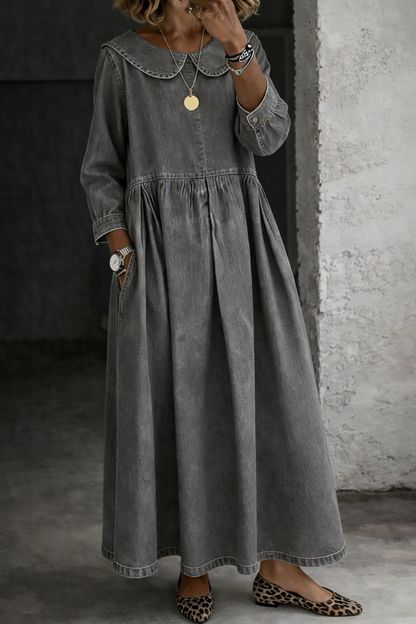 Kleid aus Denim in Blau - Ansicht 6