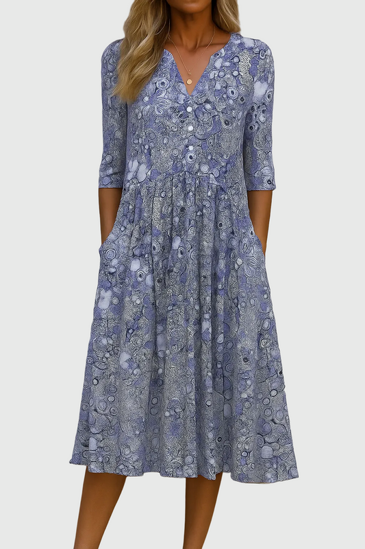 Midikleid mit V-Ausschnitt