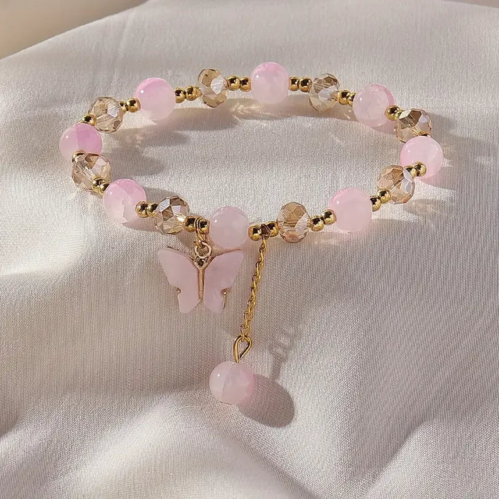 Schönes Schmetterling Perlen dehnbares Armband