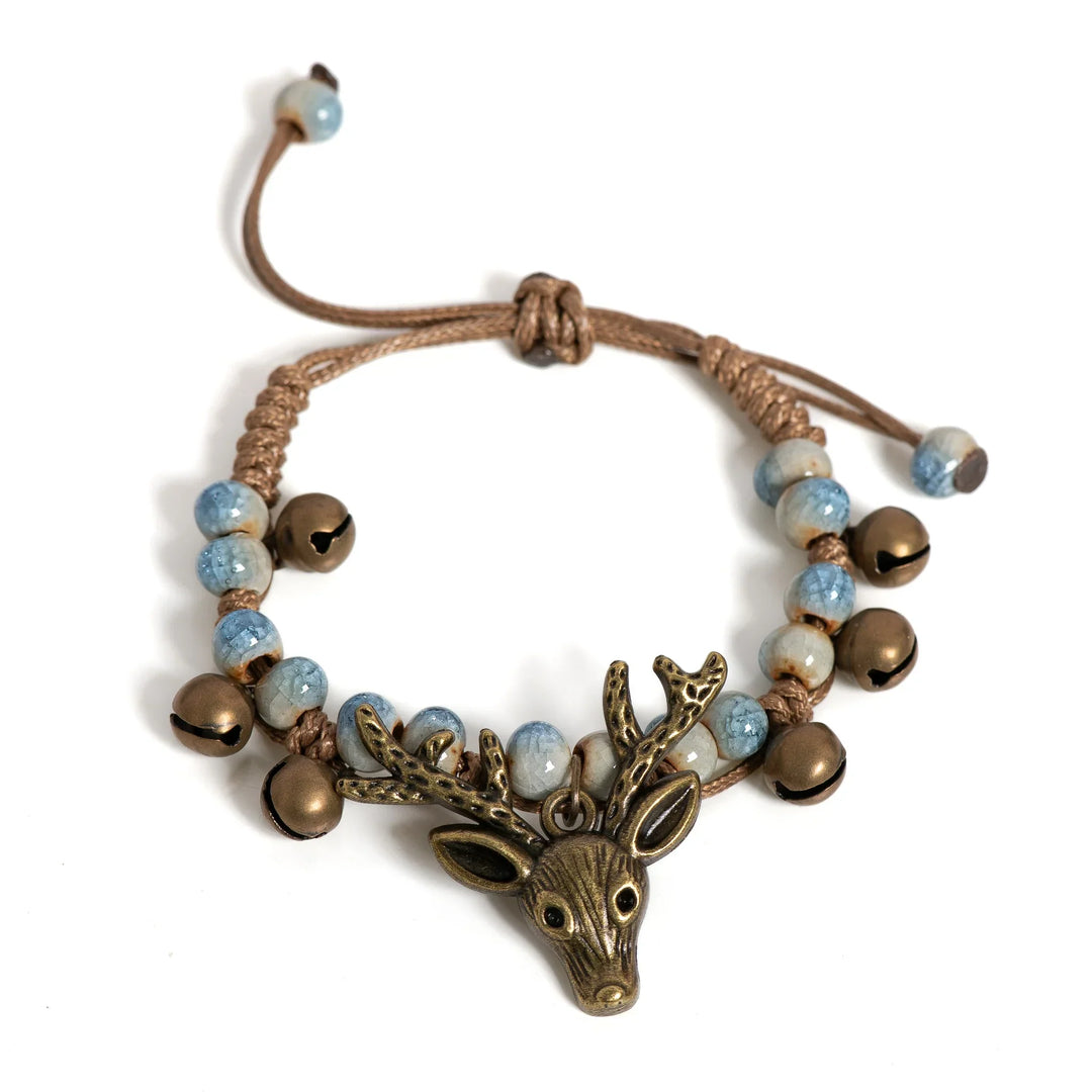 Handgefertigtes Keramik Rehkitz Charm Armband