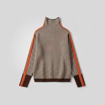 Rollkragenpullover aus Baumwolle mit Rollkragen und Streifenmuster - Ansicht 2