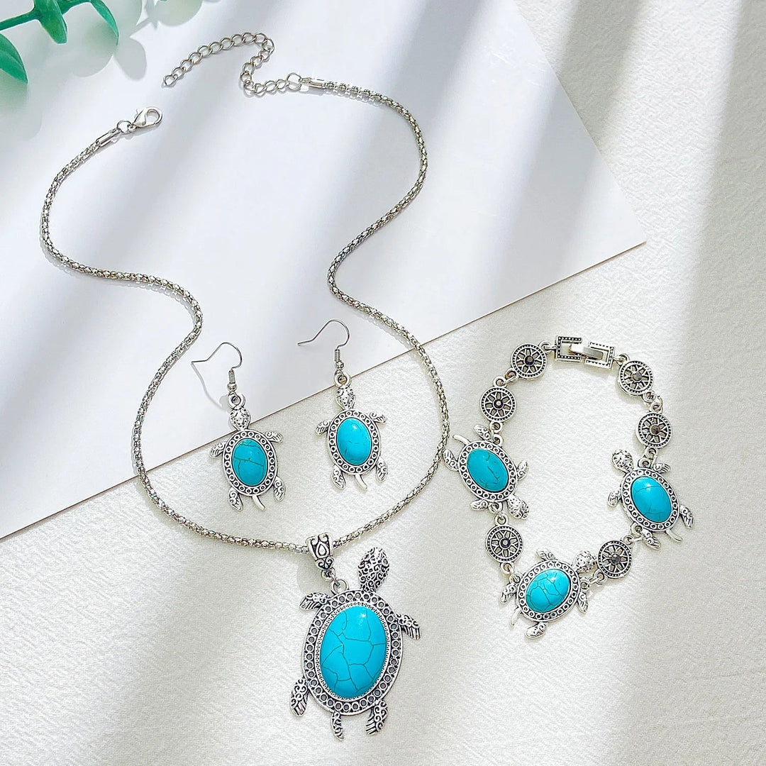 Türkis Schildkröte Schmuckset