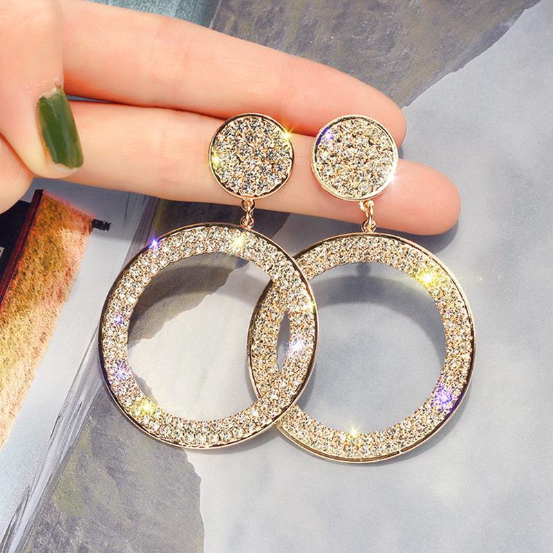 Gold- und Silber-Zirkonia-Ohrringe