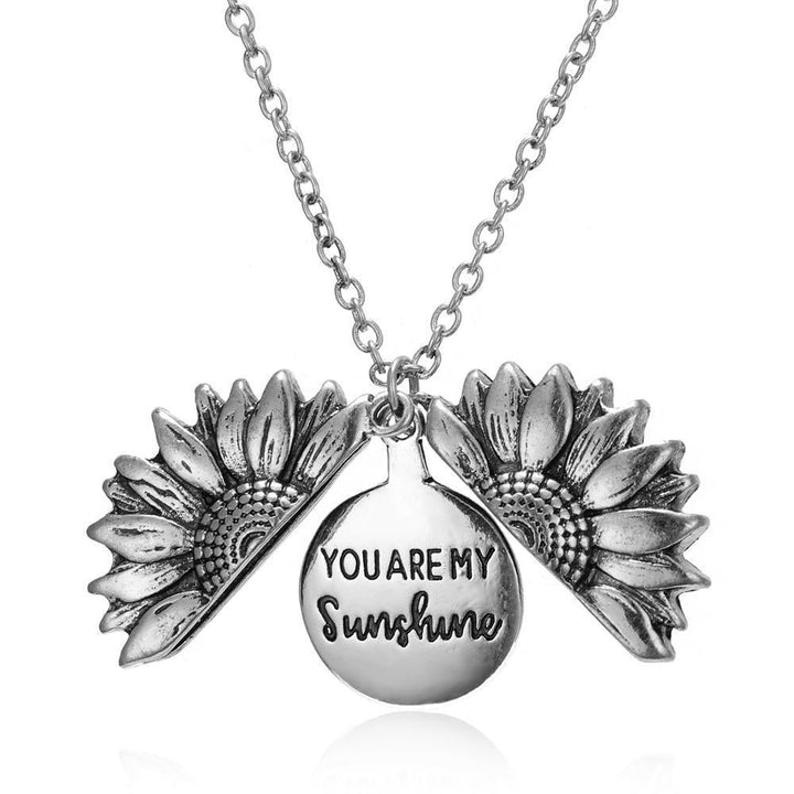 Silberne Sonnenblume Anhänger